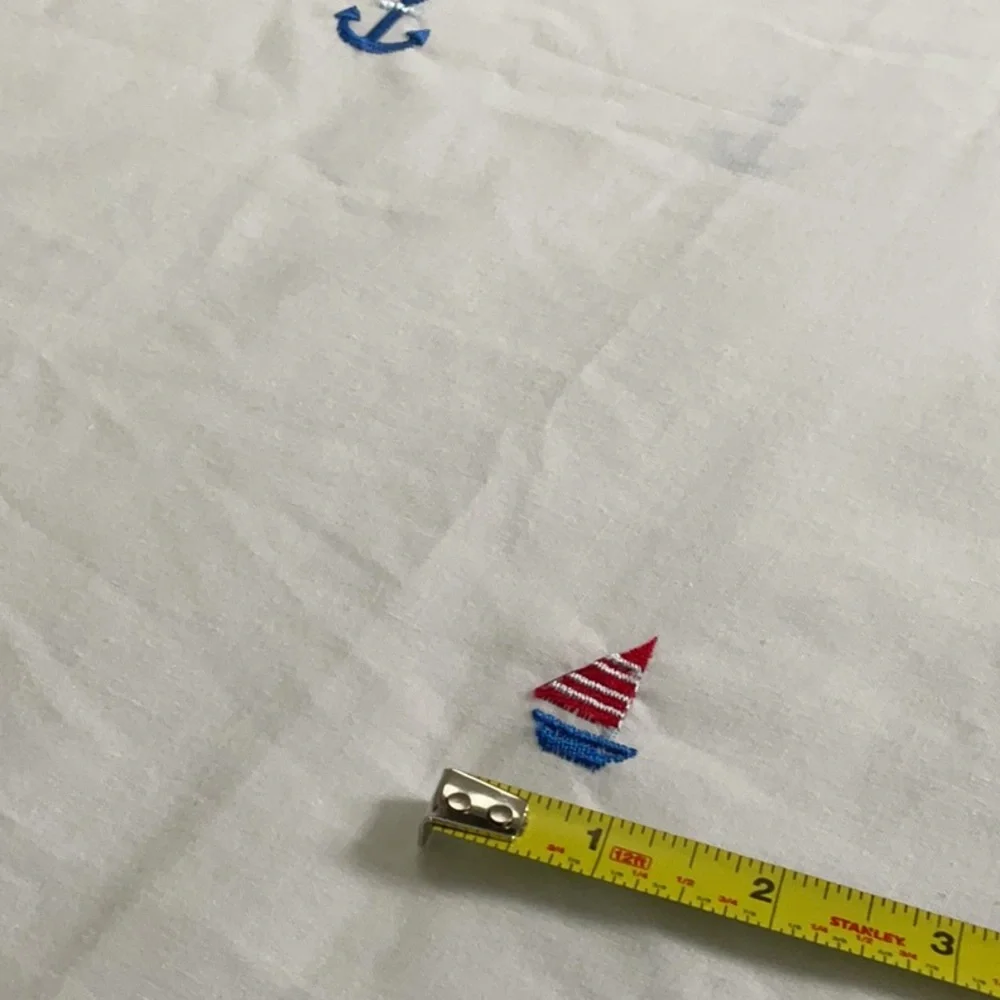 JCPenney White nautical cotton shower curtain